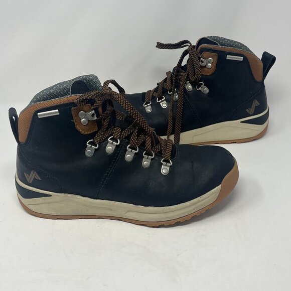 Forsake Halden Mid Men's Waterproof Hiking Sneaker Boot 8 Black Tan - Picture 6 of 14